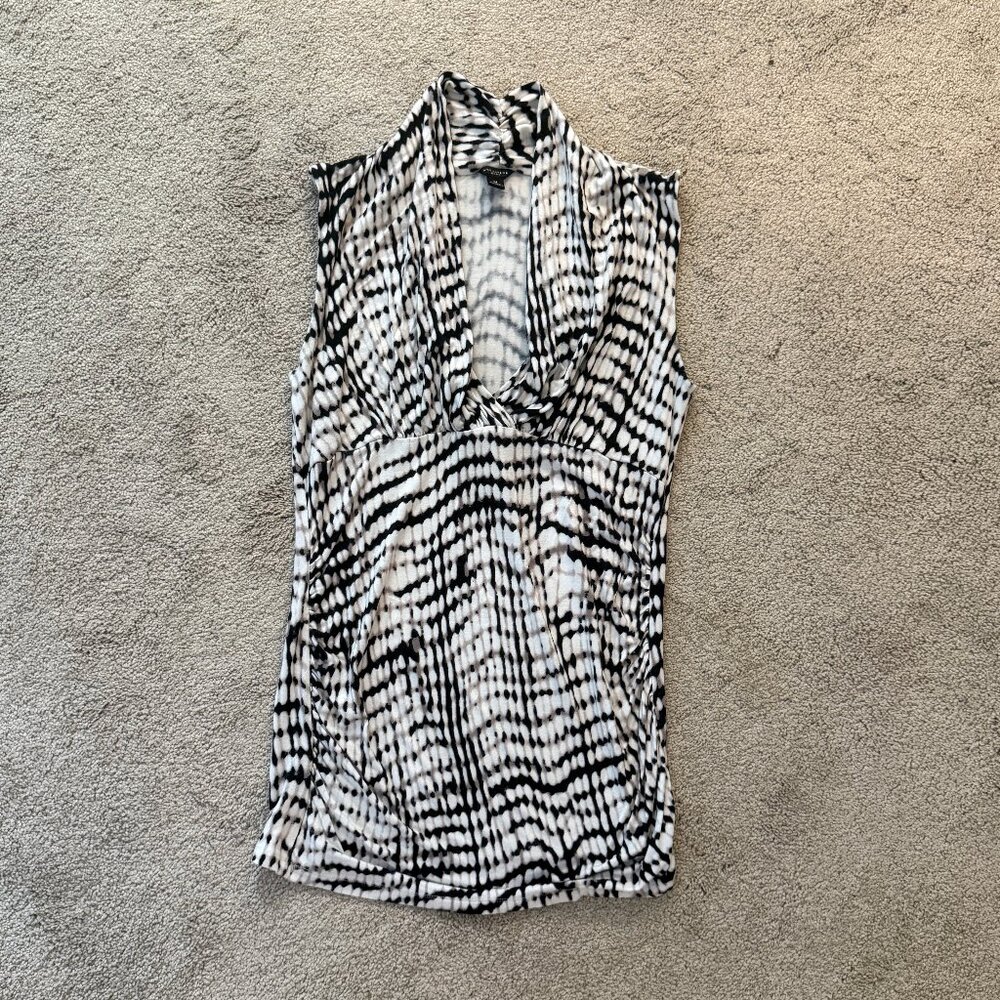 Ann Taylor Stretchy Geometric Print Sleeveless Work Tank – Size Medium